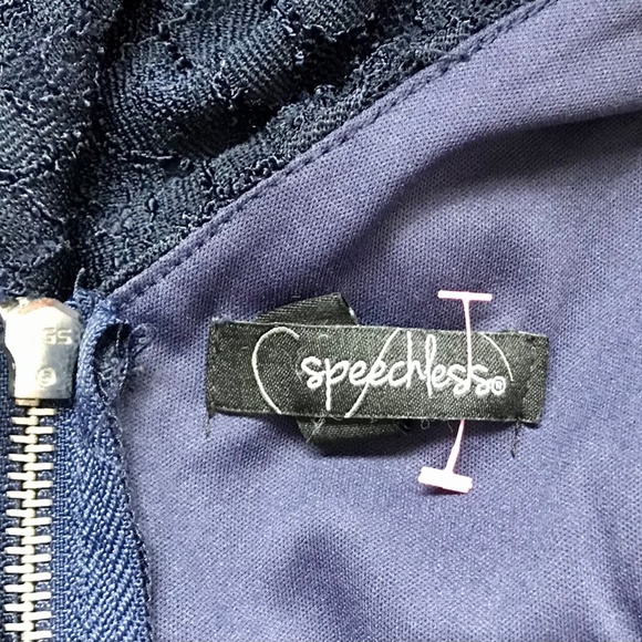 Navy Lace Sleeveless Dress - Picture 6 of 6